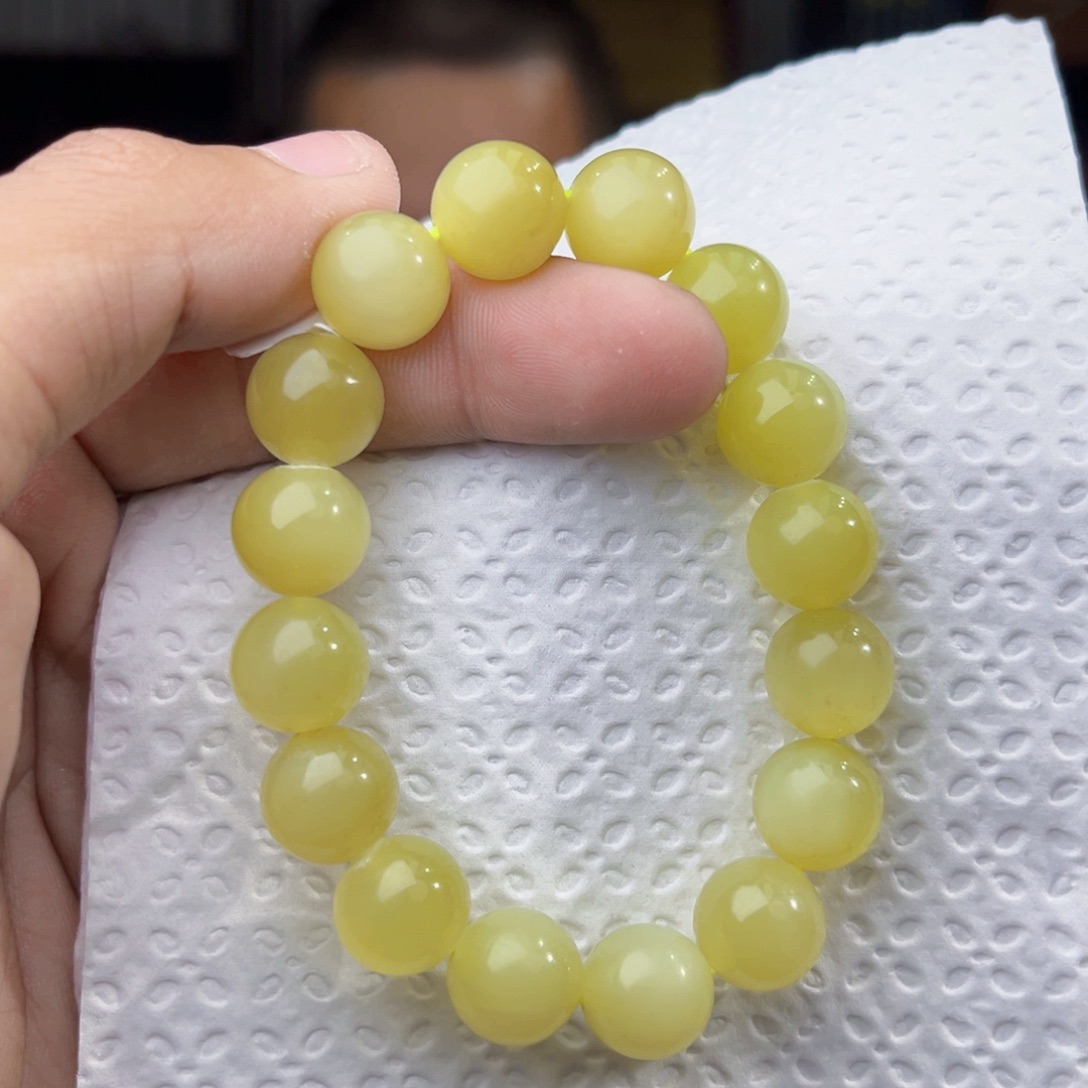 和田玉未镶嵌手串天然和田玉新疆若羌黄口料卡12