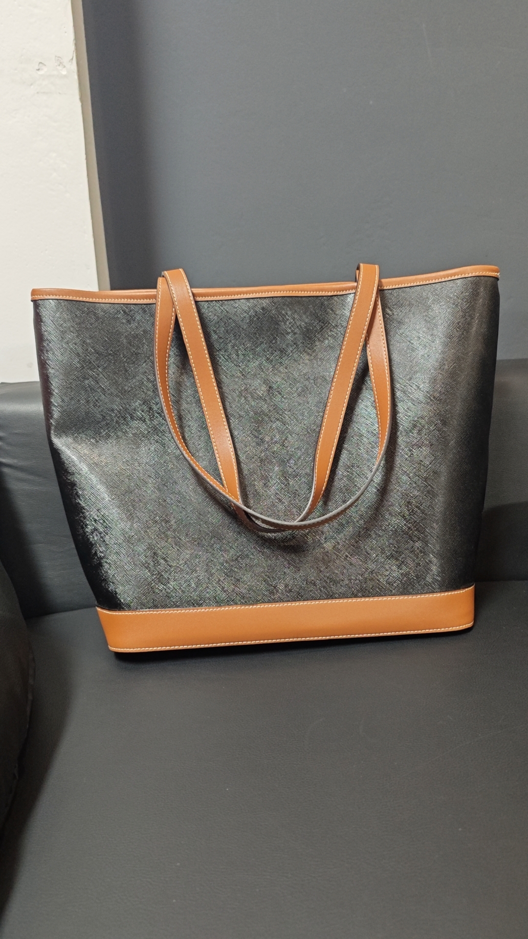 TOLEX2025新款休闲时尚百搭水桶H女包棕色  0297 托特 32cm