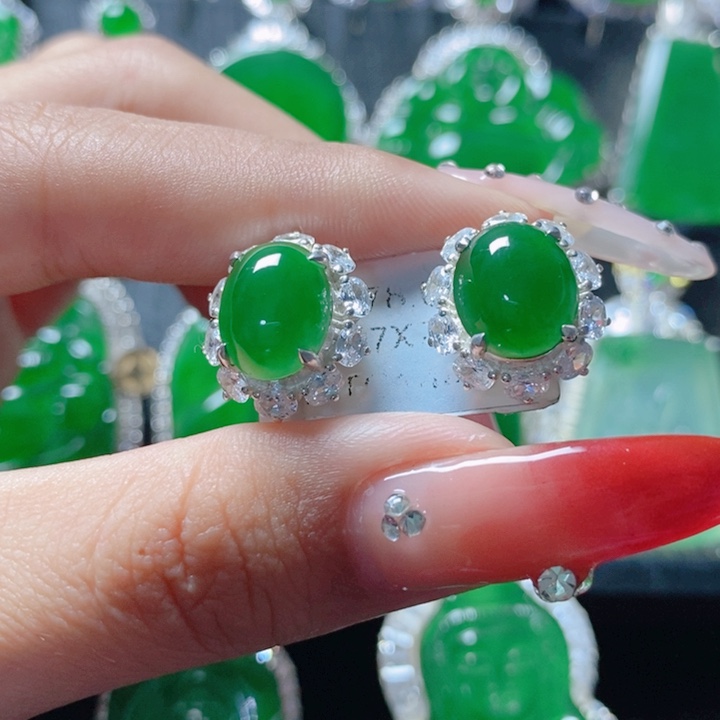 翡翠颈饰银S925镶嵌