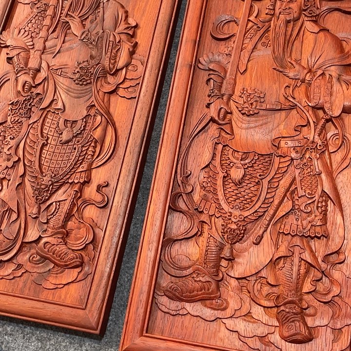 燕***店非洲紫檀（红花梨）门神