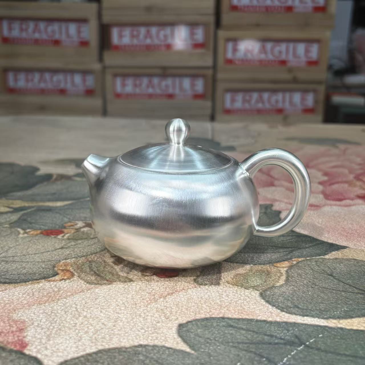 素面瓷胎包银西施壶礼盒装-0065