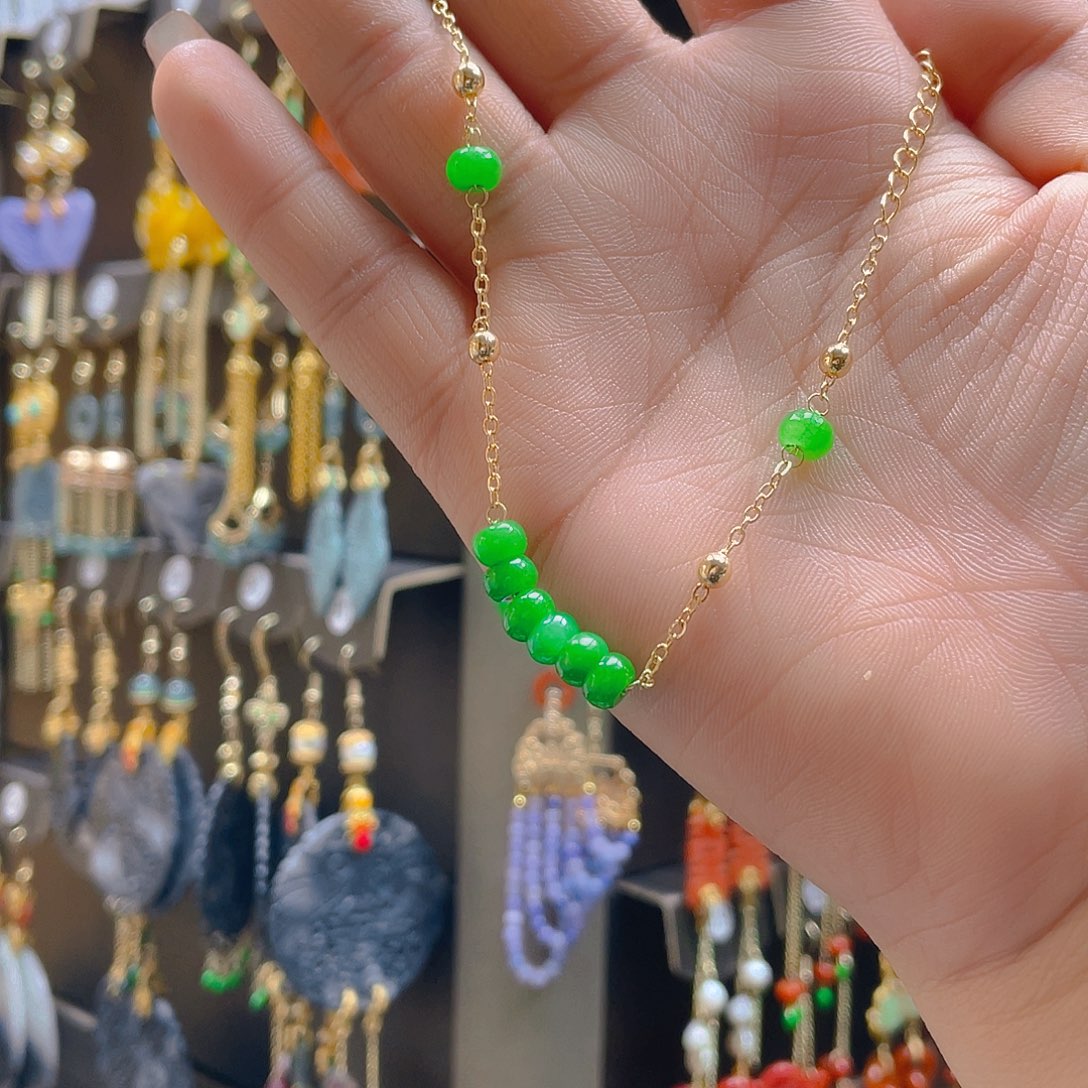 翡翠合金耳饰翡翠