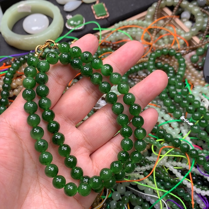 和田玉未镶嵌手链21