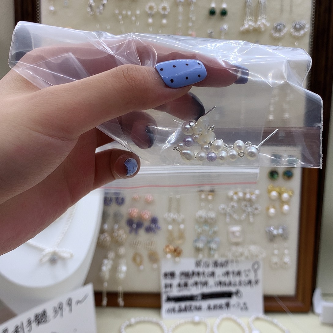 耳饰淡水珍珠银S925镶嵌