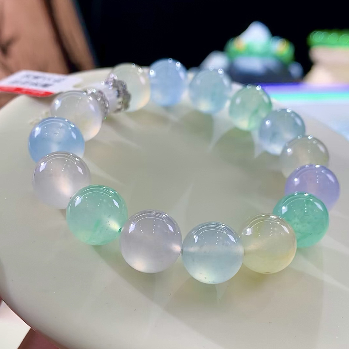 缅甸A货翡翠多宝手链：马卡龙玻璃种，清透里的轻奢氛围感卡12