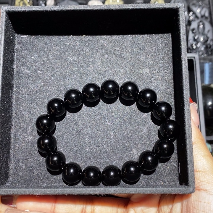 黑曜岩手链未镶嵌珍**尖