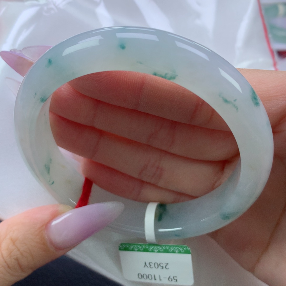 翡翠手镯未镶嵌缅甸天然翡翠A货59