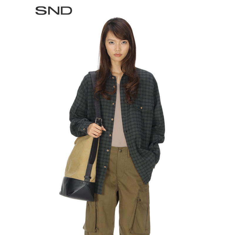 【对倒 设计师品牌】SND AW25 复古格纹衬衫女款