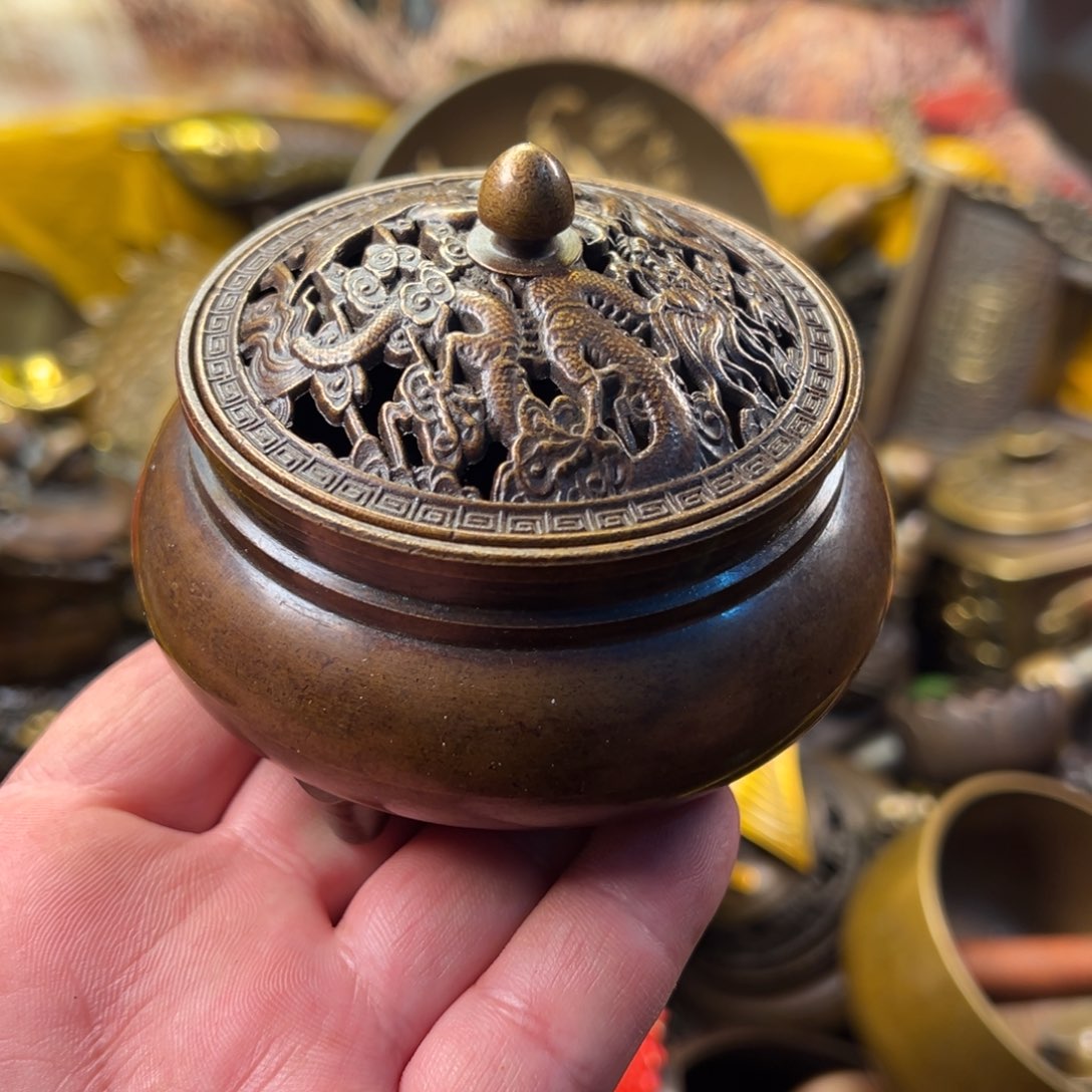 茶壶香炉铜器摆件