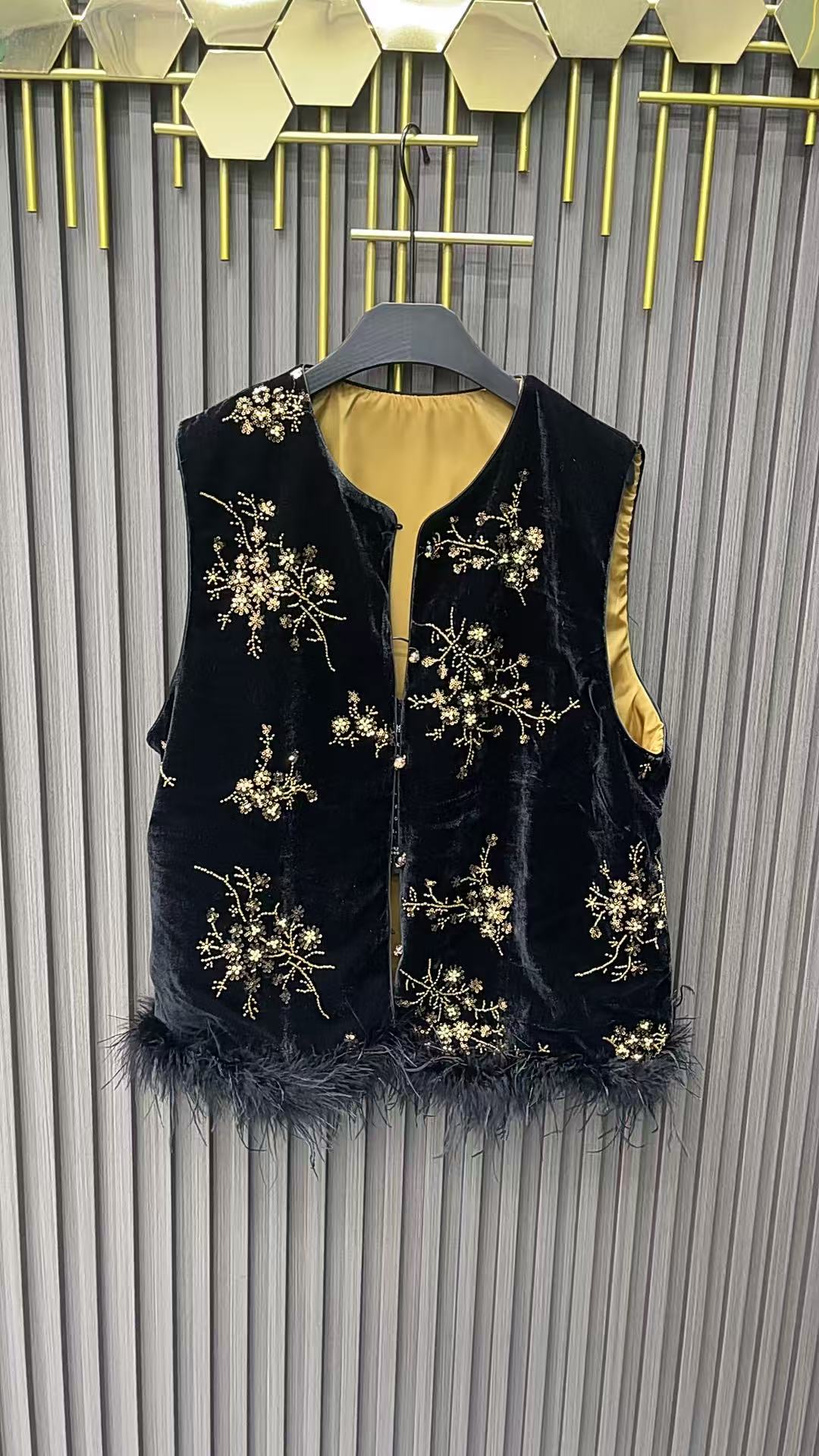 新中式复古国风丝绒长裙2026时尚大码宽松显瘦气质百搭马甲