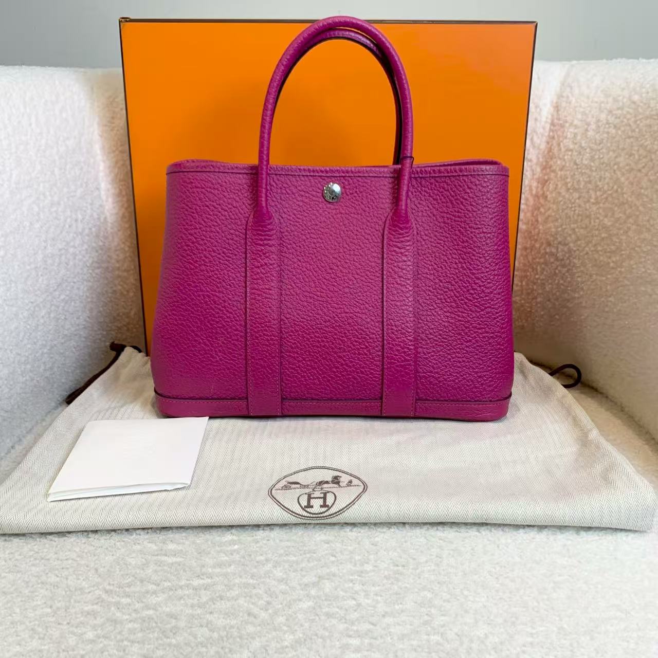 99新 Hermes/爱马仕 壹臻娇/玫瑰紫银扣30 Y刻 negonda 63713834
