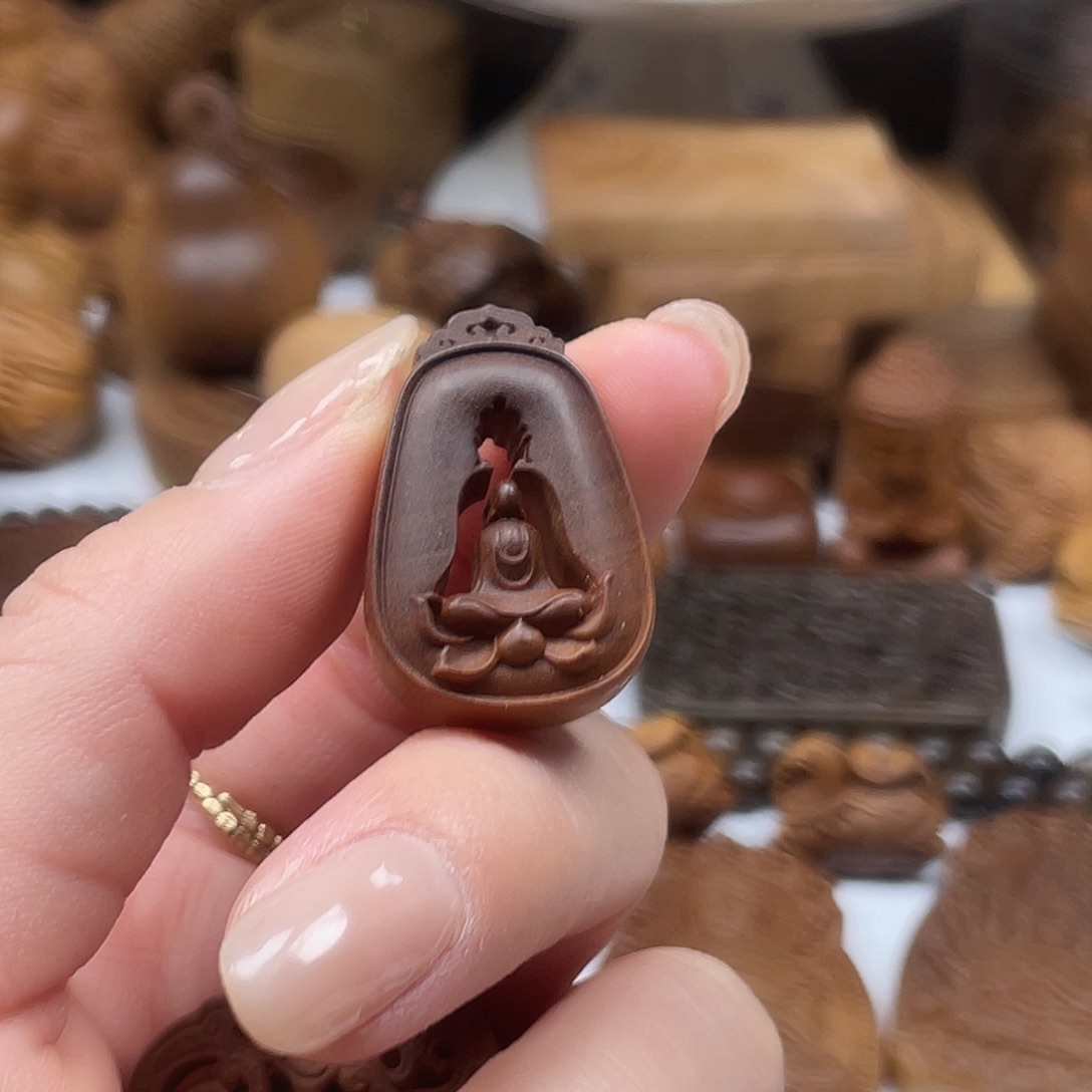 檀香木无事牌无相佛