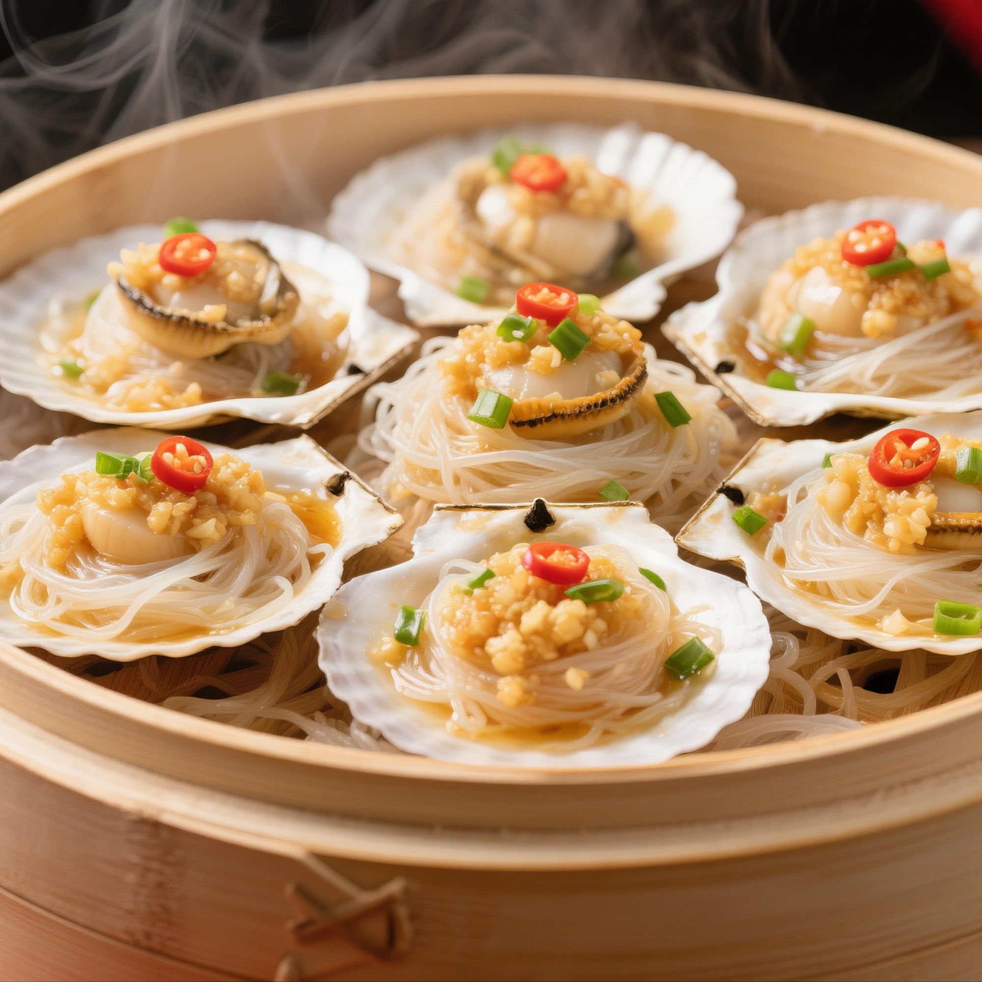 12/14蒜蓉粉丝扇贝10枚/1盒/礼盒装