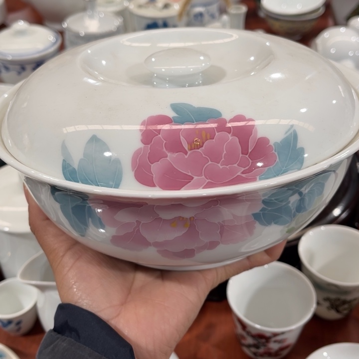 瓷醴陵釉下手绘20厘米