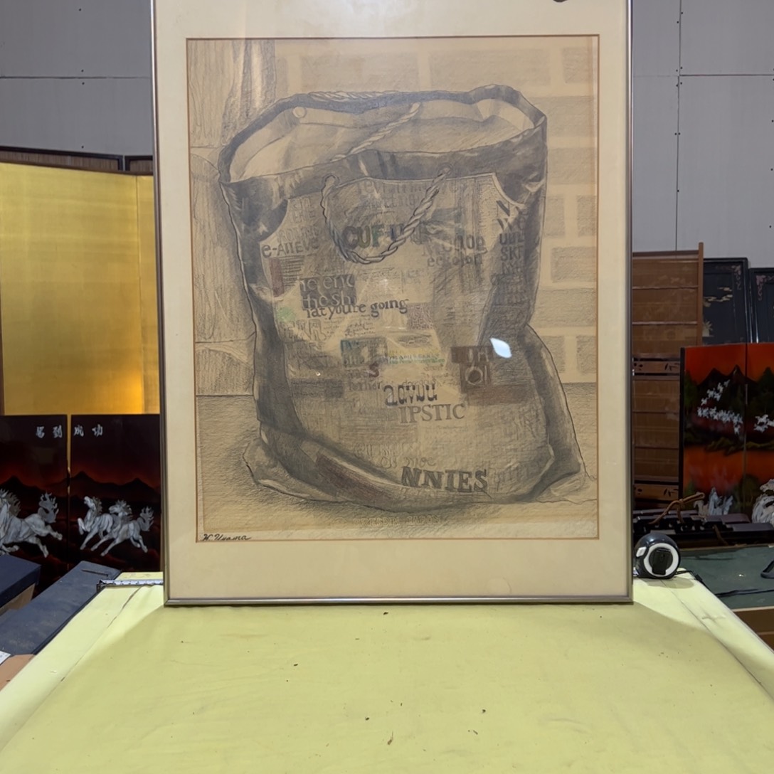 绘画安*?屏风框画茶空间设计