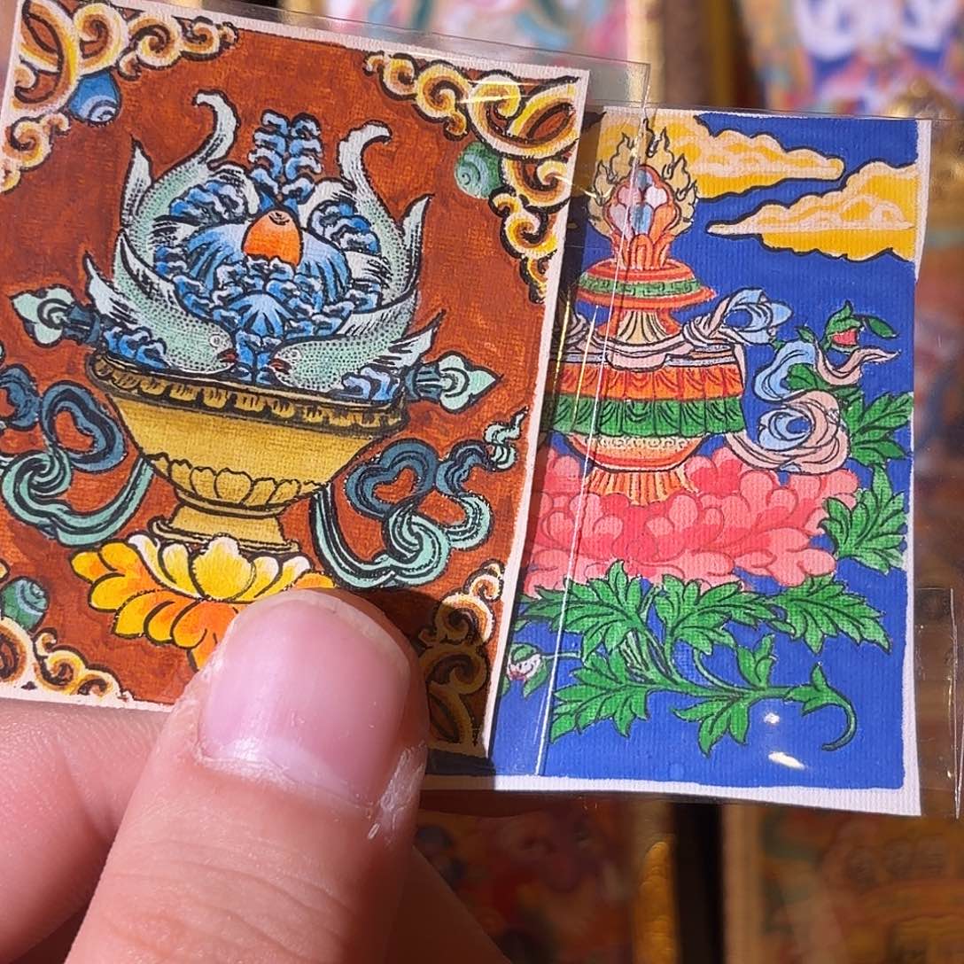 吊坠纯手机背卡唐卡