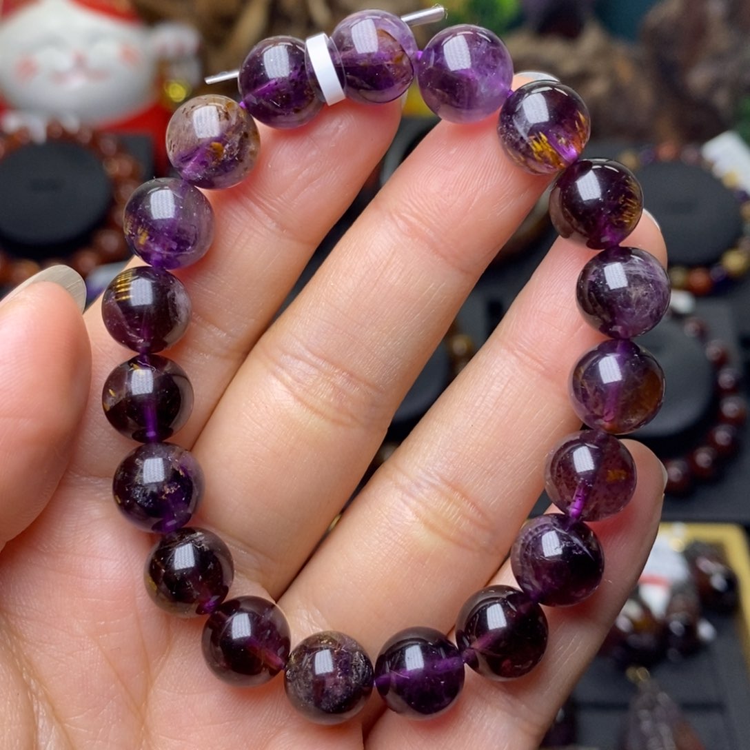 水晶A008极光紫钛单圈9m未镶嵌