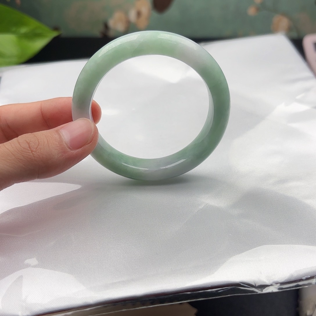 翡翠未镶嵌手镯5455x3 38