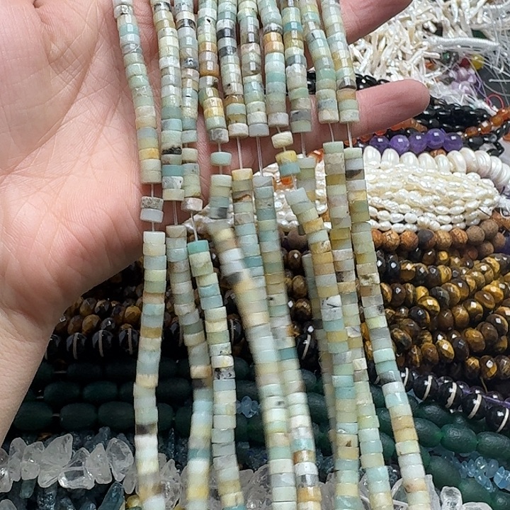 玛瑙/玉髓未镶嵌珠宝半成品一条6mm亚马逊剁珠