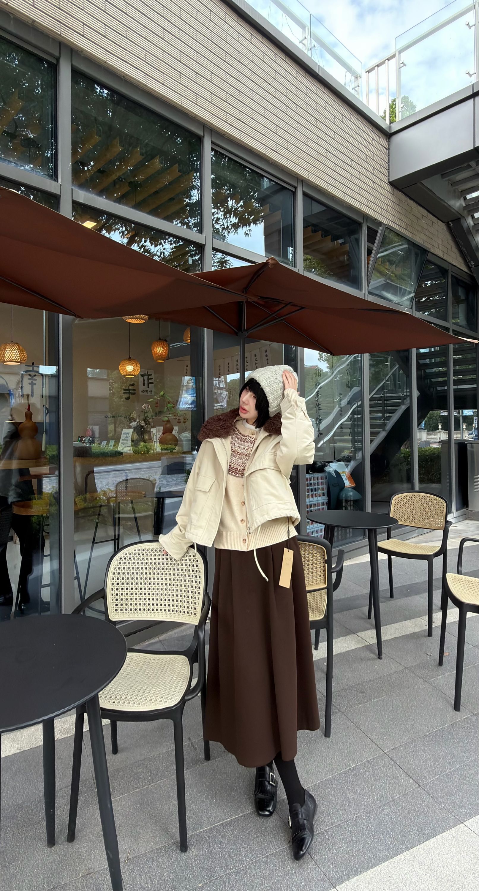 【娃娃专享】宽松型厚款休闲风保暖短款翻领外套WT3188