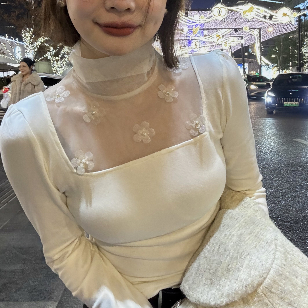 【花朵钉珠系】超好穿的打底加绒重工