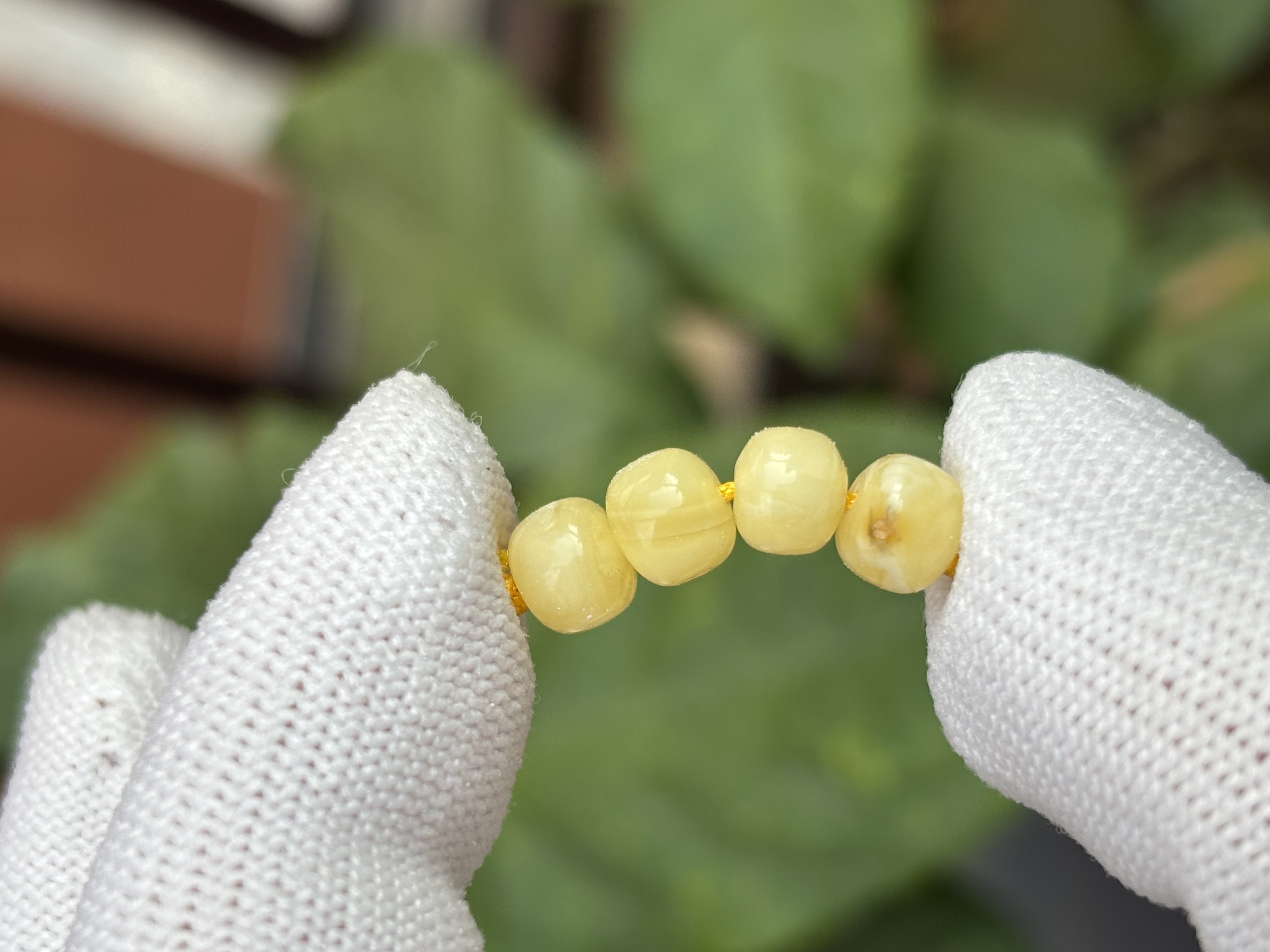 5428天然蜜蜡琥珀微瑕老型墩子6.5x5.3mm