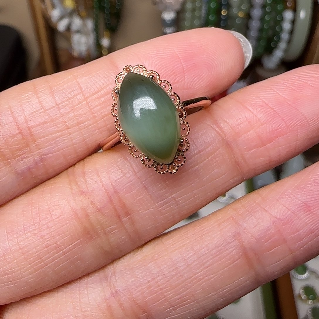 和田玉颈饰银S925镶嵌