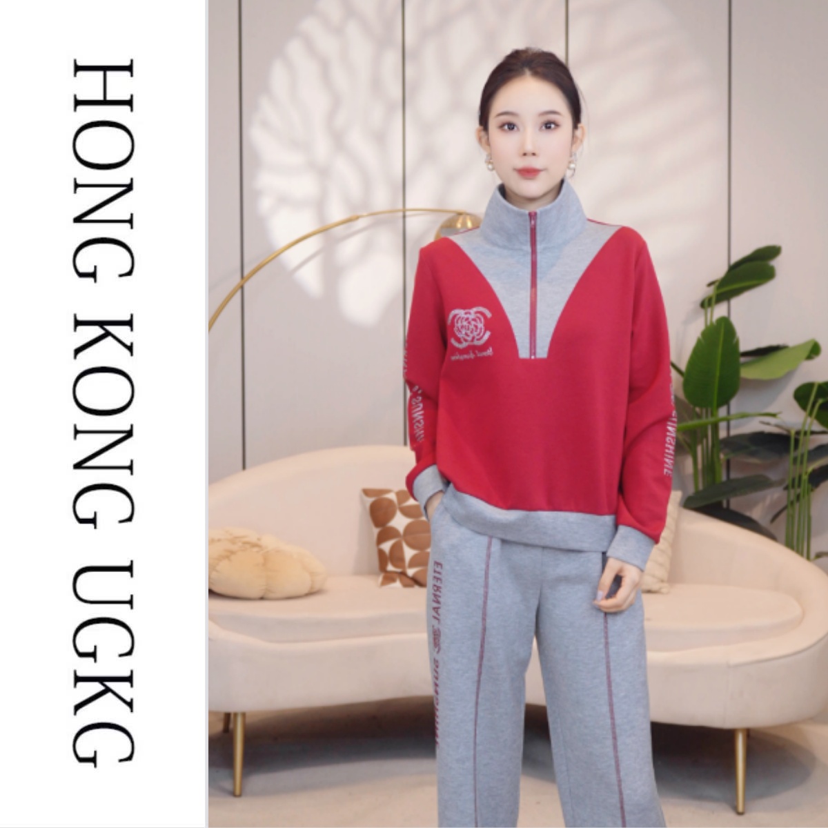 香港UGKG妈妈运动服套装女秋季新款卫衣休闲两件套WW-73253ZH102