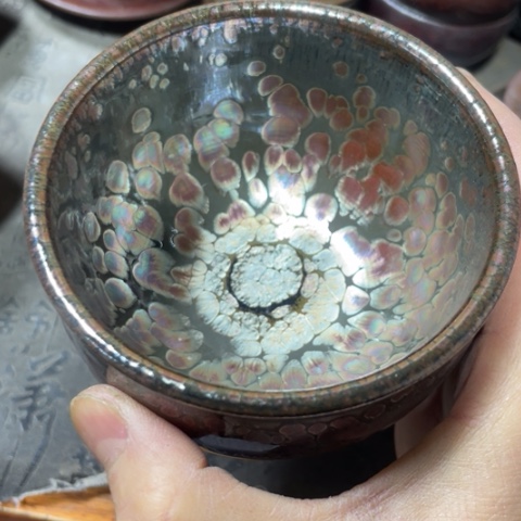 茶盏邢**水建阳建盏油滴缸杯