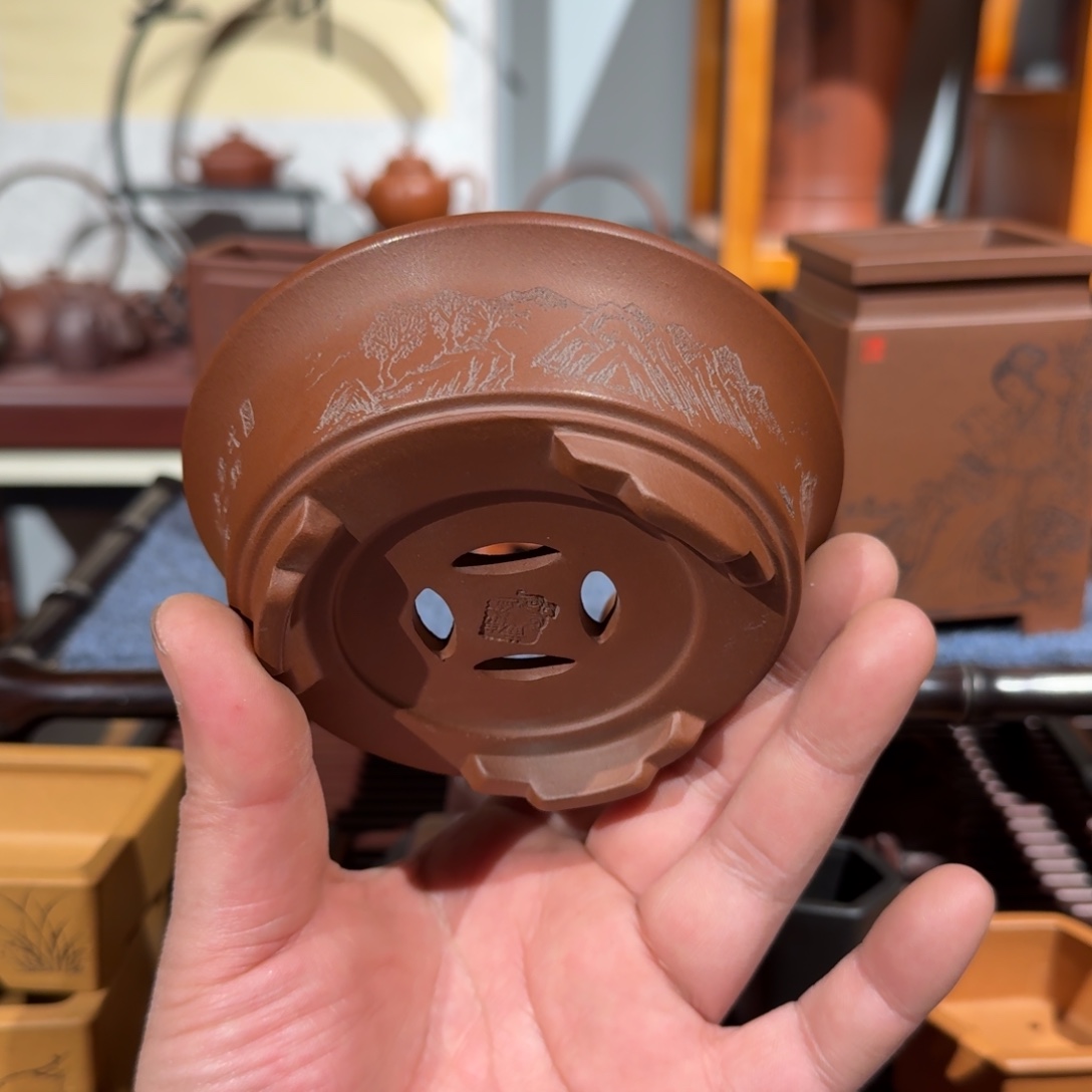 紫砂花盆原矿紫泥