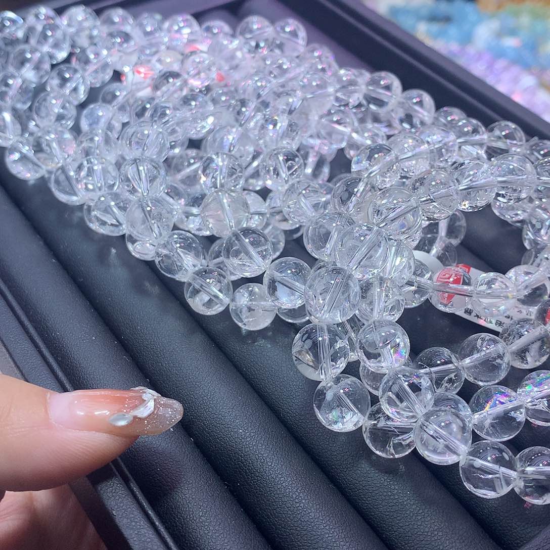 水晶手串未镶嵌白阿塞10mm