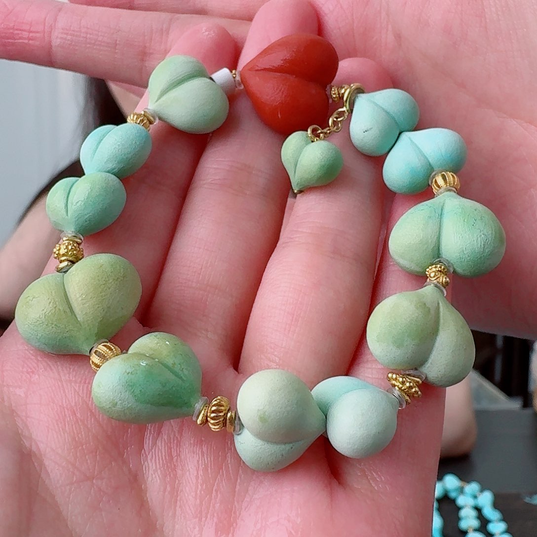 继***笑未镶嵌绿松石珠宝奇石