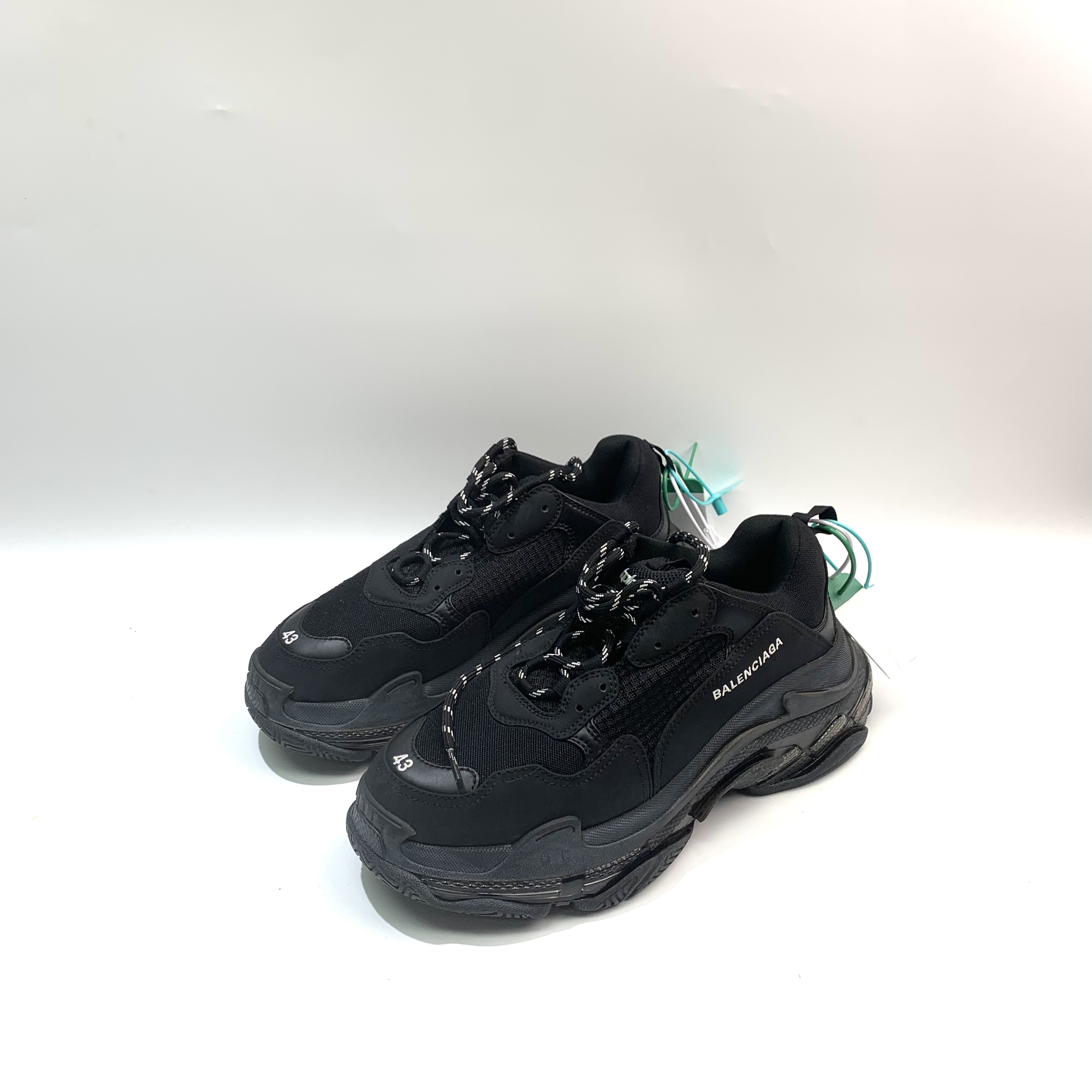 99新 Balenciaga/巴黎世家 43码 黑色Triple S老爹鞋bl0520