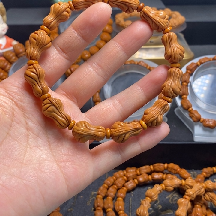 手串桃核白菜手串13