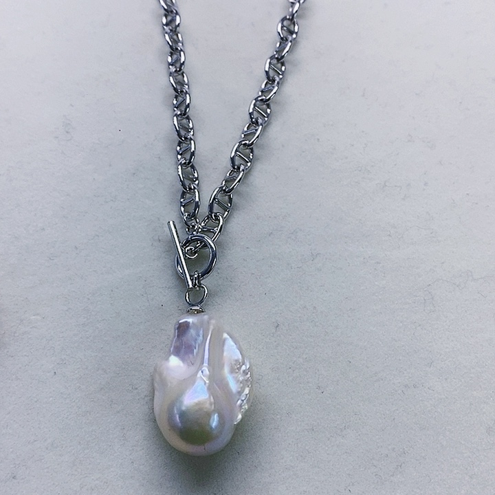 银S925镶嵌耳饰淡水珍珠