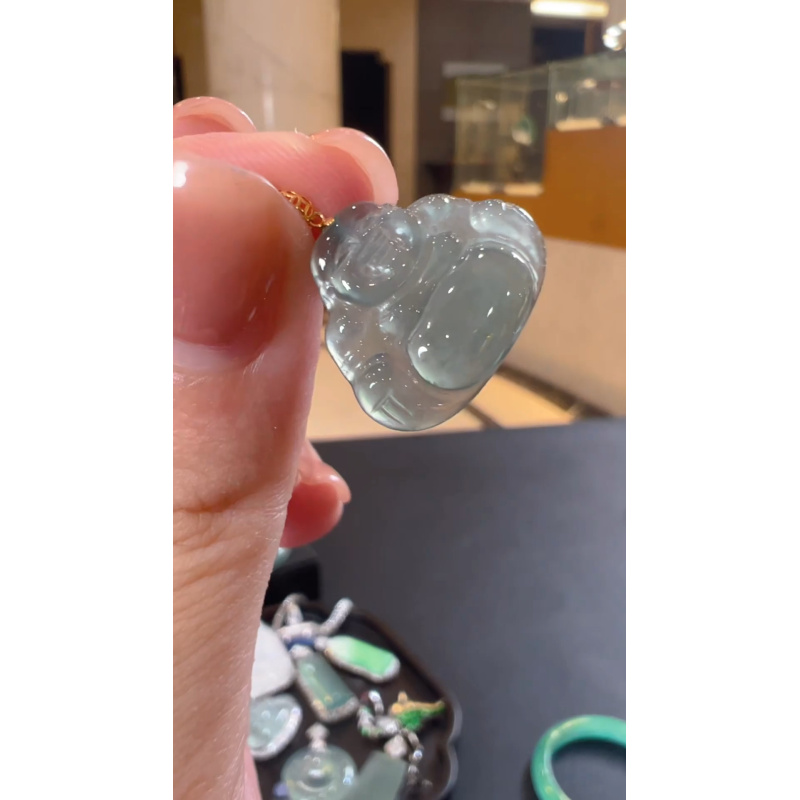 天然A货翡翠HCH01佛公吊坠多样性发一