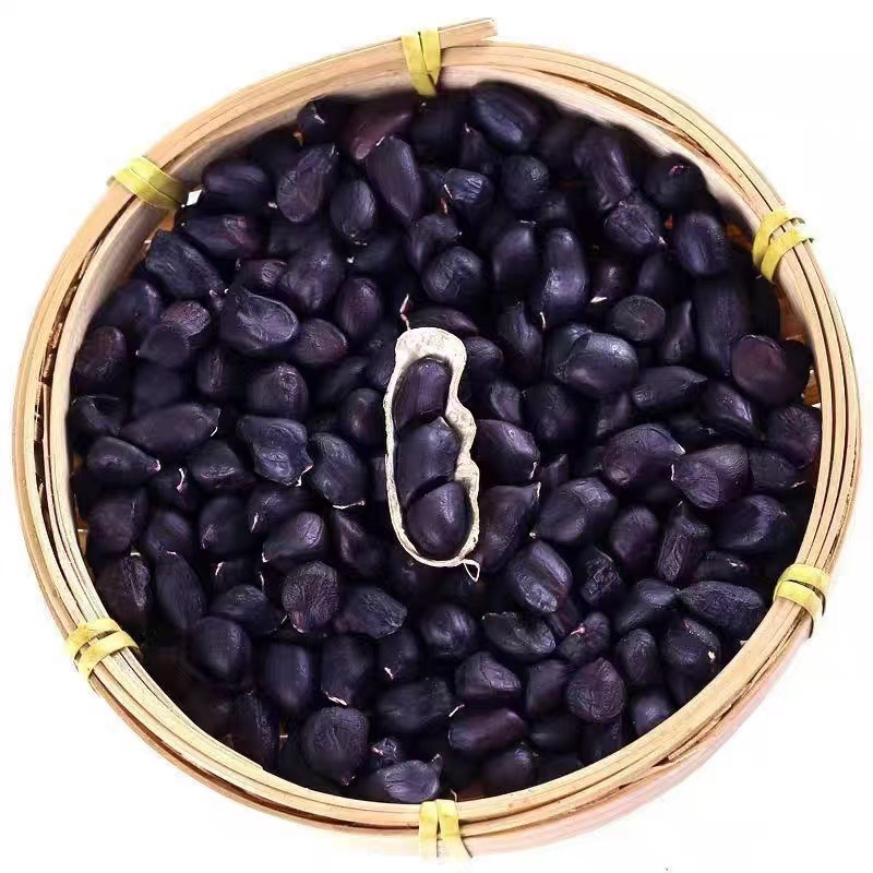 云南黑花生米正宗云南黑皮生黑花生米养胃紫皮花生米零食富硒煲汤