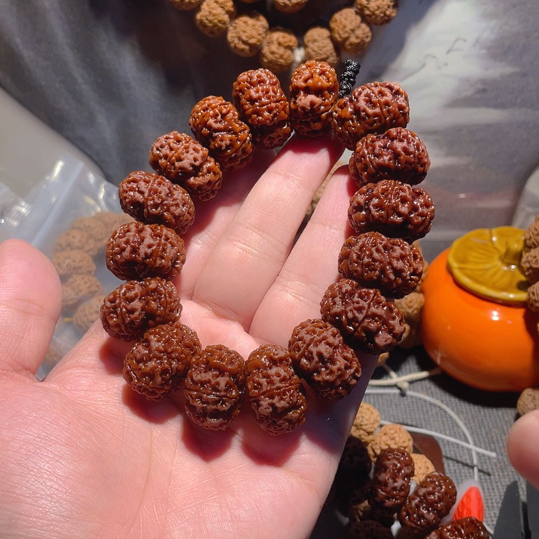 手串金刚菩提25mm爆肉荔枝纹夹板【全】