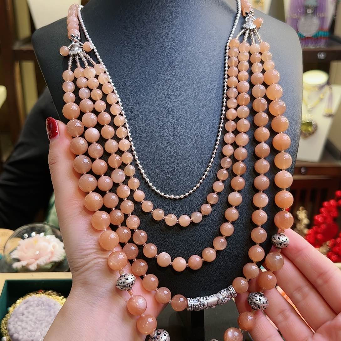 日光石项链未镶嵌项链