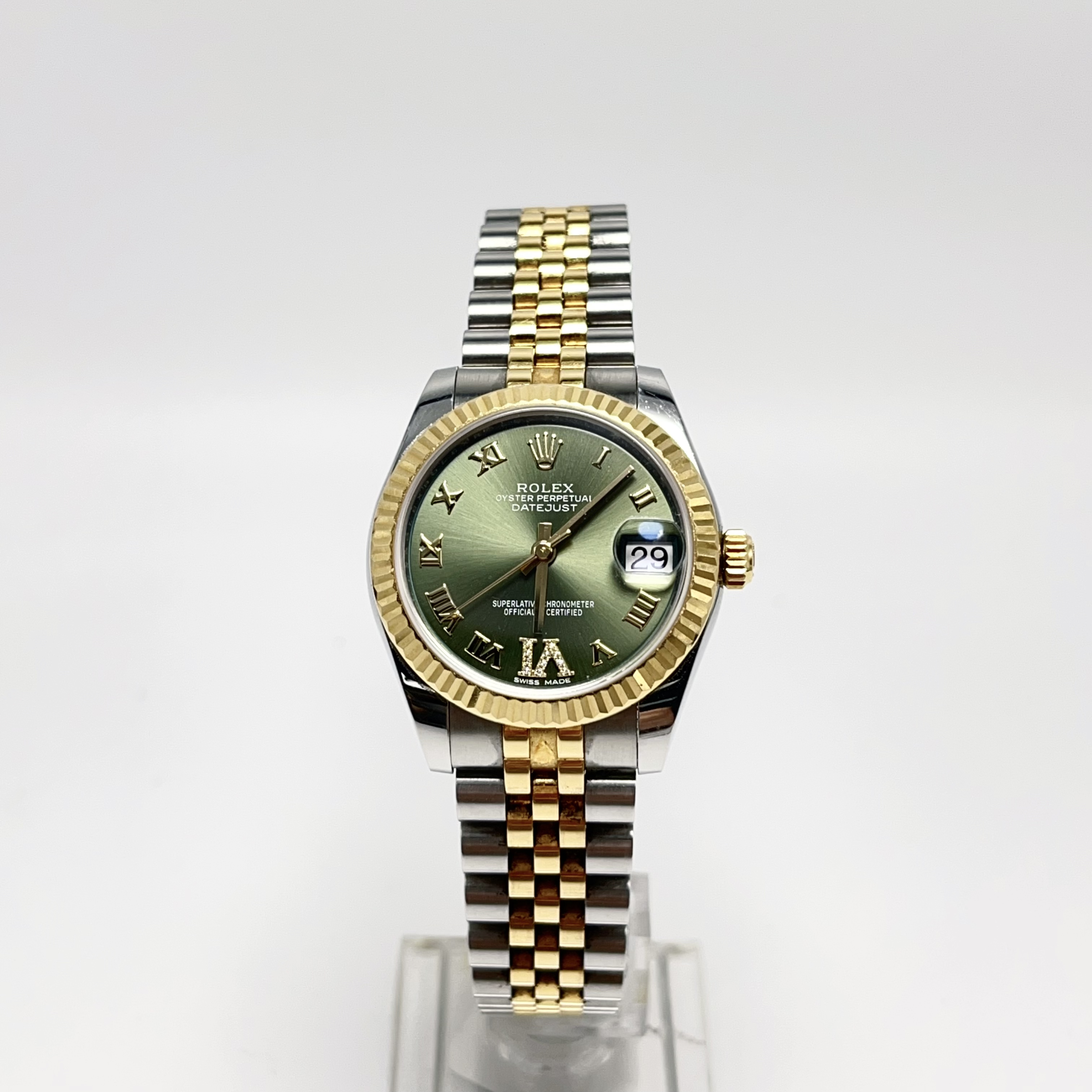 99新 Rolex/劳力士 178273/罗马刻/橄榄绿/31mm/自动机械/女表