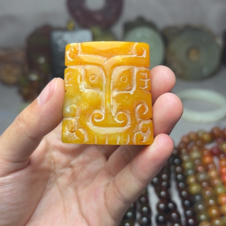 白玉菩提吊坠————