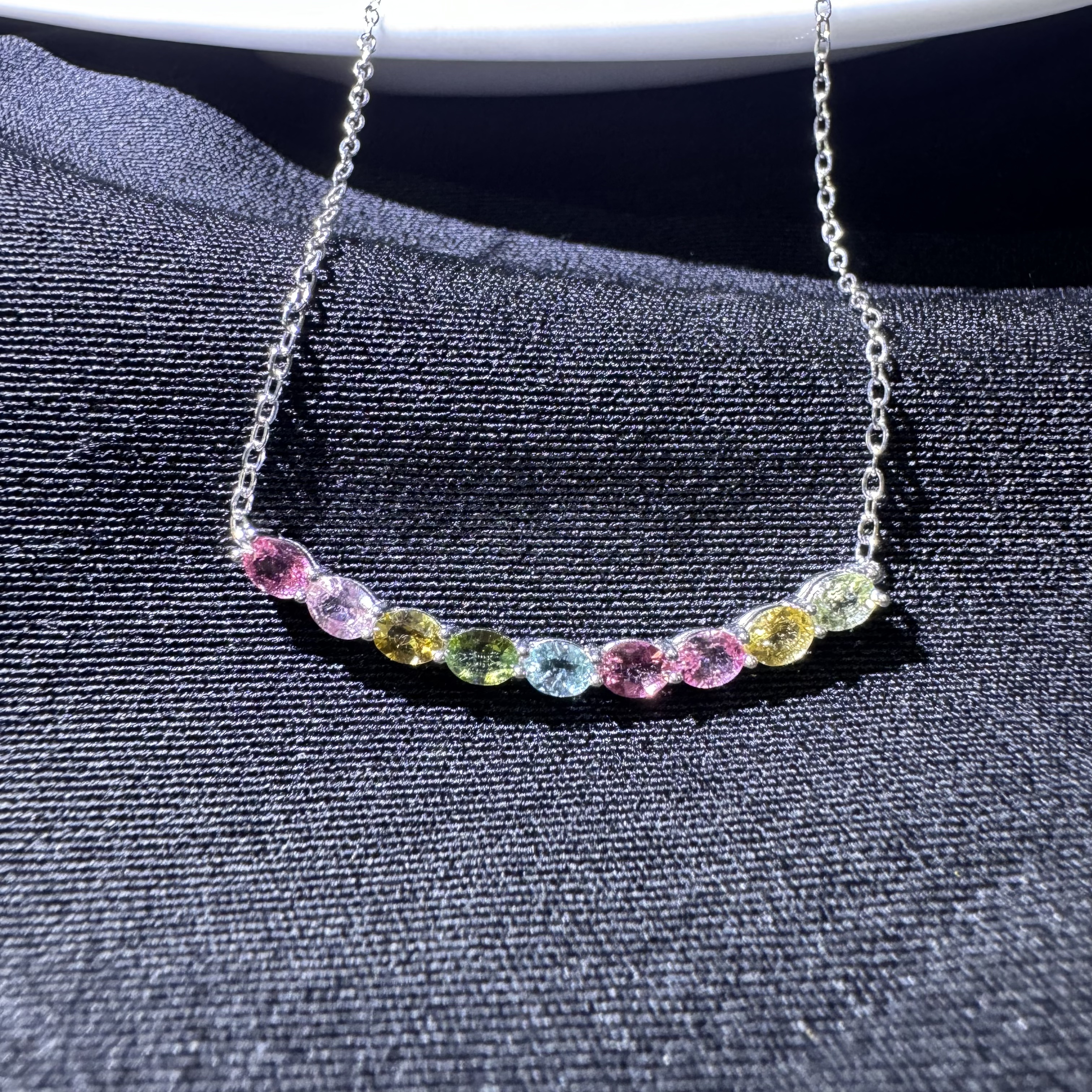 S925银碧玺项链-BX021