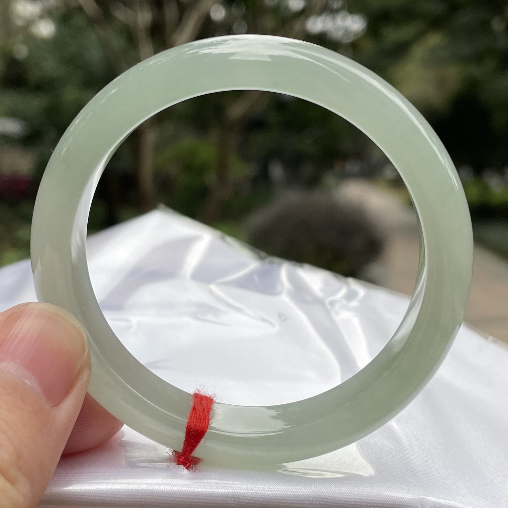 天然翡翠冰晴手镯 五十三点五圈口 正圈