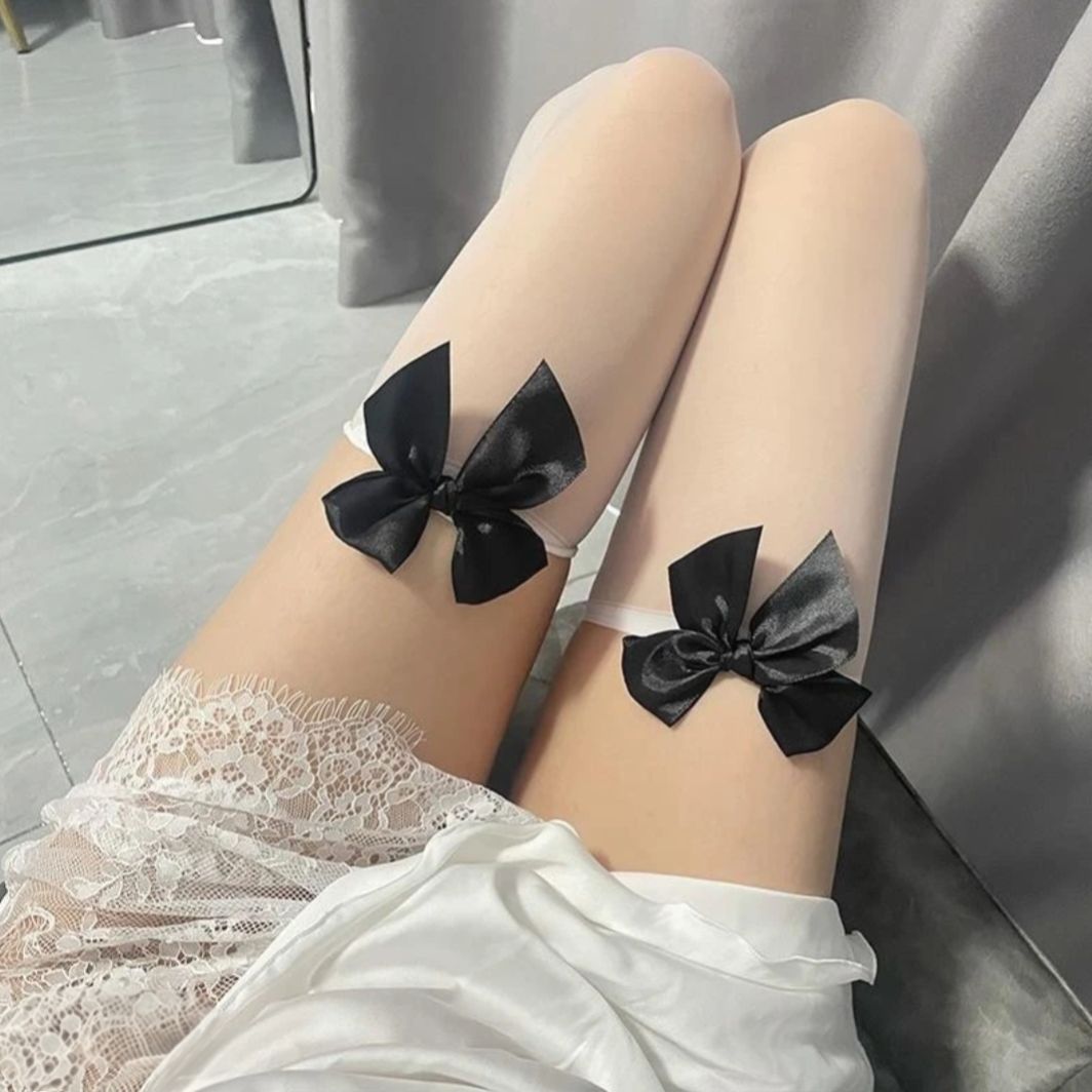 精美包装蝴蝶结长筒丝袜高级感满满超薄透肤公主风御姐风情侣必备