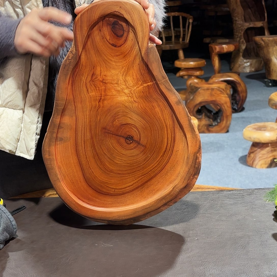 香樟木干泡盘39-27-3.5