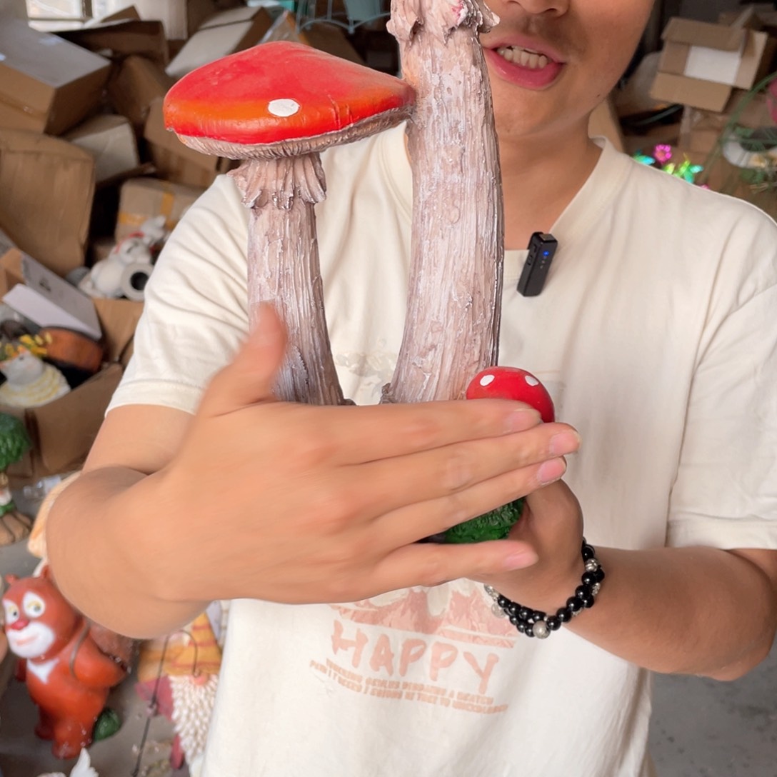 【闪购商品】陶瓷摆件蘑菇摆件