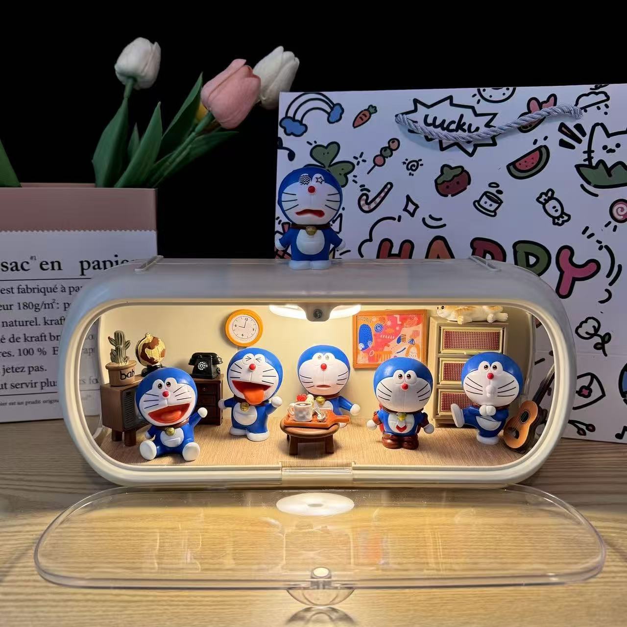 可爱叮当公仔手办盲盒桌面公仔礼物