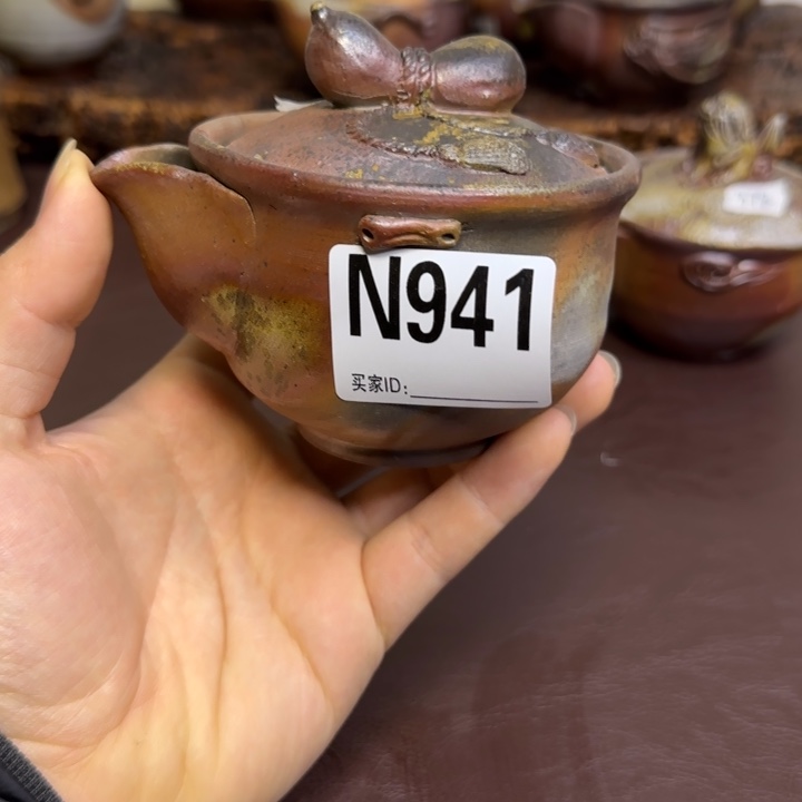 是***呀明光窑葫芦摘宝瓶备前烧作品