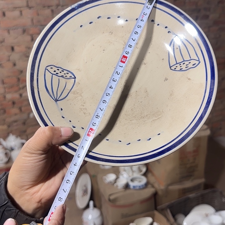 库存微霞手绘盘子