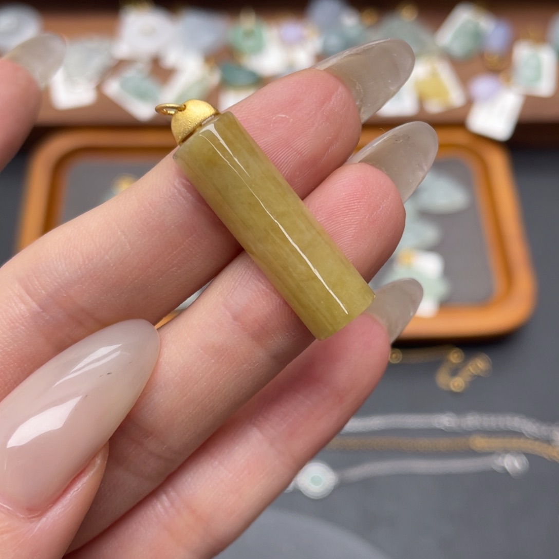 翡翠银S925镶嵌吊坠(不含链)